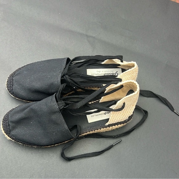 GAIMO ESPADRILLES FLATS SANDALS BLACK SIZE 9 - Picture 3 of 8